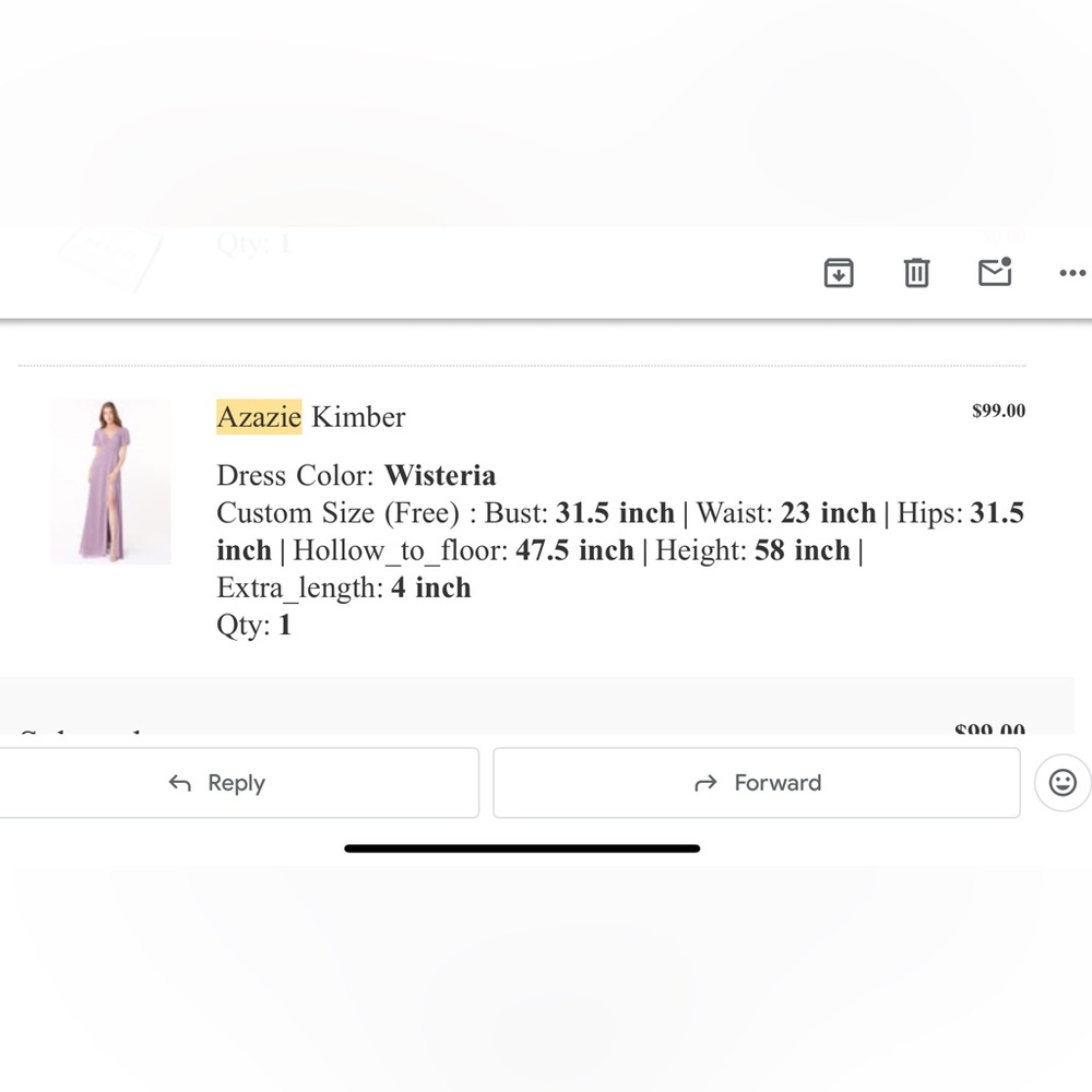 Azazie custom Kimber Wisteria Lavender Maxi Dress - Picture 2 of 6